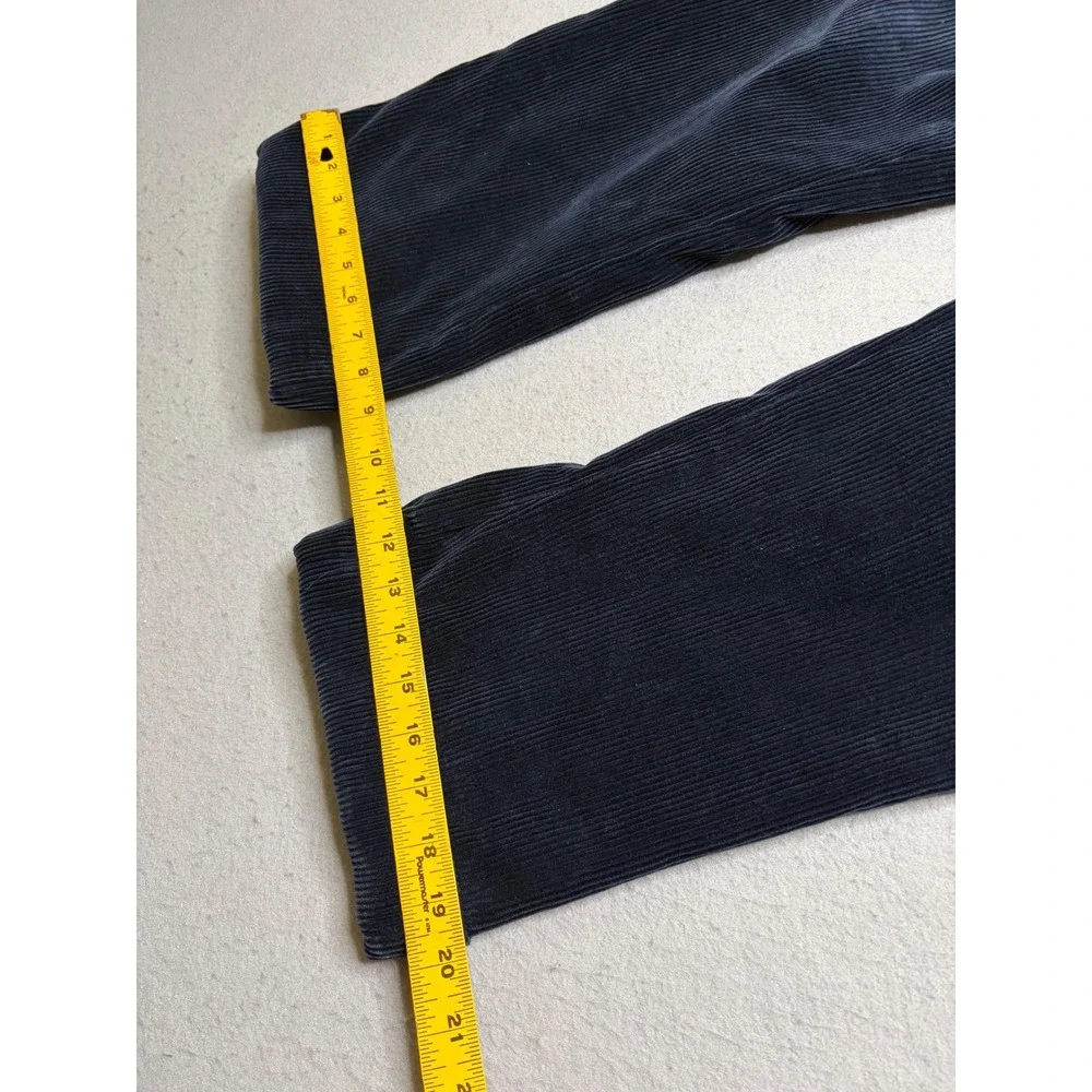 Polo Ralph Lauren Corduroy Pants Mens 36x30 Navy Blue Pleated Distressed Vintage